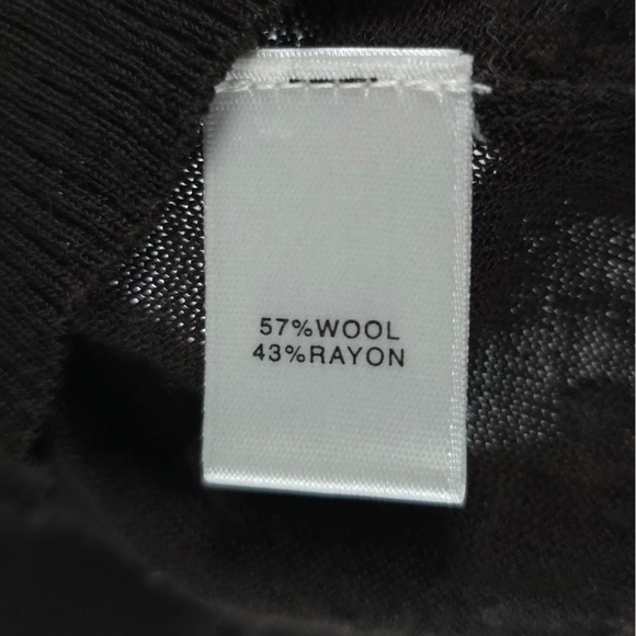 ST. JOHN WOOL Blend Riveted Chocolate Brown Shell Top Size SMALL - Picture 7 of 10